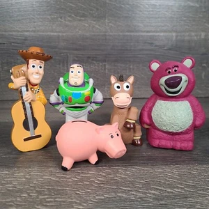 Disney Pixar Toy Story Vinyl Figures Bath Set Buzz Woody Lotso Hamm Bullseye - Picture 1 of 13