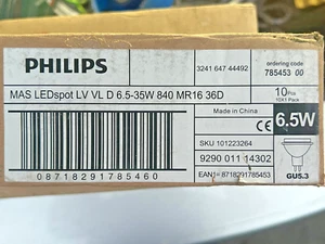 Philips MAS LEDspot LV VL D 6.5-35w 840 MR16 36D - Picture 1 of 2