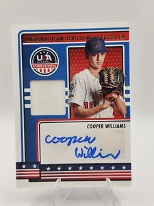 2023 Panini USA Baseball Stars & Stripes COOPER WILLIAMS Rookie Patch Auto #NTDP - Picture 1 of 2