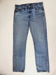 Vintage Levis 501 Denim Jeans made in Mexico 31x32 Leather Tag Medium Wash - Picture 1 of 23