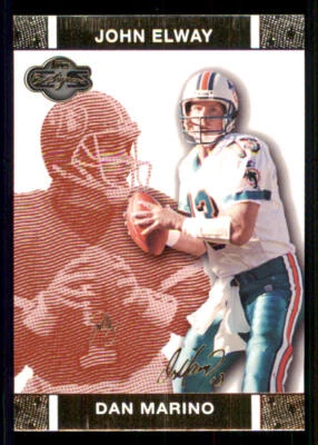 2007 Topps Co-Signers Changing Faces Gold Red #40A Dan Marino/John Elway /399 - Image 1 of 2