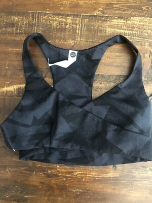 Bralette deportivo Vimmia X para mujer gris geo negro envolvente con tiras nuevo con etiquetas pequeño Foto 1 de 4