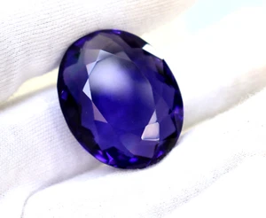 Natural Exquisite Purple Amethyst 100.00 Ct Oval Cut Certified Loose Gemstone - Picture 1 of 8