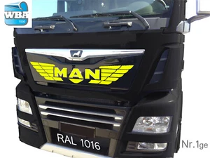 W.B.A. Aufkleber im Set passend für Man Emblem TGXEuro6ab Bj. 2013-19 RAL1016 1g - Bild 1 von 5