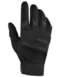 Mens Mountain Bike Gloves with 5MM Padded Knuckle Guard Large Black/Black - Picture 1 of 7