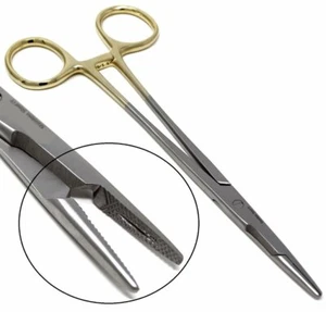 Gold Handle Olsen Hegar Needle Holder 5.5", Premium - Picture 1 of 1