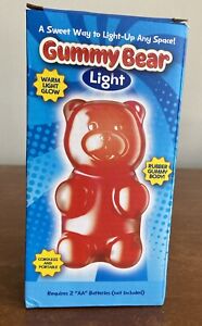 Red Gummy Bear Night Light - Rubber Body - 8" Tall