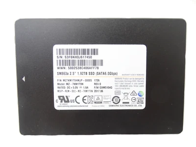 Samsung SM863a 2.5" 1.92TB SSD (SATA 6.0Gbps) MZ7KM1T9HMJP -00005 MZ-7KM1T9N - Image 1 of 2