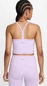 NWT NIKE One Dri Fit Fitted Training Racerback Tank Cropped Lilac Purple M $50 - Picture 1 of 11