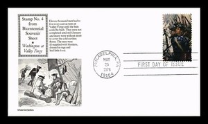 DR JIM STAMPS US COVER WASHINGTON AT VALLEY FORGE NO 4 FDC ARISTOCRAT CACHET