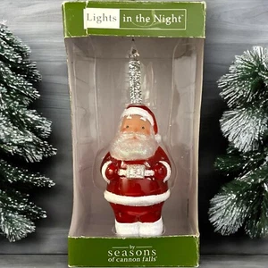 Seasons of Cannon Falls Christmas Santa Lights in the Night Light WORKS w/ Box - Picture 1 of 11