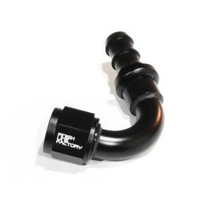 120 Degree Push Lock Hose End Fitting Fuel Oil Gas E85 - 08 AN - Picture 1 of 1