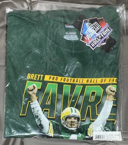 Green Bay Packers Brett Favre Hall Of Fame Class of 2016 T-Shirt Adult Size 2XL Cover