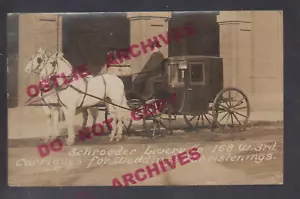 Buggy de carro St. Paul MINNESOTA RPPC 1913 PUBLICIDAD Schroeder Livery Company - Imagen 1 de 3