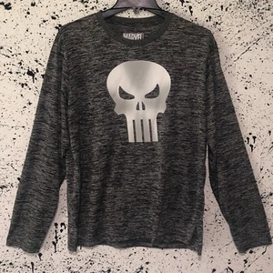 Camiseta Marvel The Punisher Para Hombre L Calavera Gráfico Logo Gris Manga Larga Cómic - Imagen 1 de 4