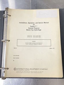 IEC Central 7 General Purpose Bench Top Centrifuge - Users Guide / Manual - Picture 1 of 5