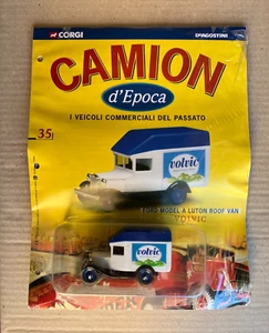 CAMION D'EPOCA CORGI DE AGOSTINI 35 VOLVIC FORD MODEL A LUTON ROOF VAN NUOVO NEW - Picture 1 of 1