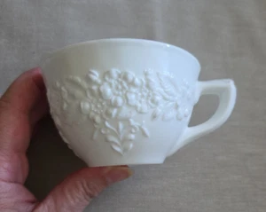 Ersatz 50er Jahre Indiana Glas Orangenblüte Milchglas Teetasse - Bild 1 von 7