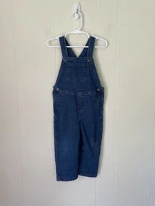Carter’s baby denim jean overalls ~ snap closure ~ size 24m unisex toddler - Picture 1 of 16
