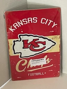 Kansas City Chiefs Football Arrowhead 8" x 12" Metal Tin Sign - Picture 1 of 3