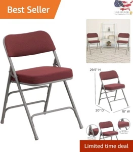 Triple-Braced Folding Chairs with Elegant Upholstery - 2 Pack, Premium Quality - Picture 1 of 9