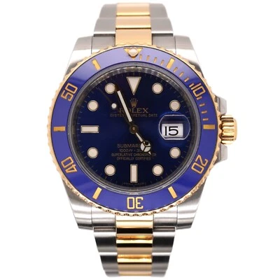 Reloj Rolex Submariner Date 40 mm oro amarillo 18k/acero AZUL Oyster para hombre 116613LB Foto 1 de 4