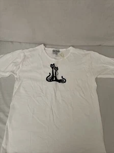 Vintage Get Lucky Shirt USA Women's M cats 100% Combed Cotton - Picture 1 of 5