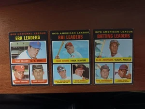 1971 Topps Baseball League Leaders Lot (3) Seaver, Howard, Yaz. - Picture 1 of 2