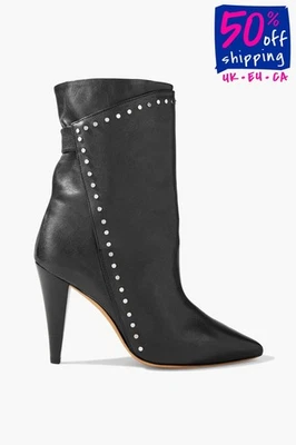 PVP €700 IRO CHLONE Botines Cuero US8 UK6 FR39 Tachonado Hecho en Portugal Foto 1 de 4