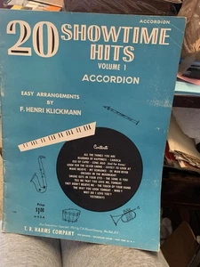 20 Showtime Hits Band 1 Akkordeon F Henri Klickmann Liederbuch - Bild 1 von 1