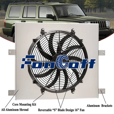 Aluminum Shroud Fan Fits 2005-2010 2008 Jeep Commander Grand 2006-2010 Cherokee - Image 1 of 4