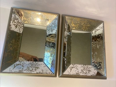 Par de bandejas espejo multi superficie estilo francés antiguo A&B Home “Dorthea” 12 pulgadas Foto 1 de 4