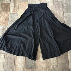 Luna Luz Hose weites Bein Damen schwarz Palazzo Lagenlook Größe Large Taschen - Bild 1 von 11