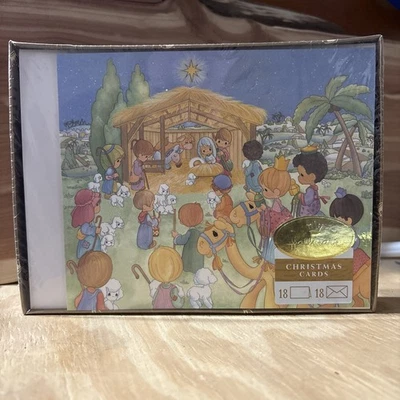Precious Moments Christmas Cards – 2000 Nativity Scene – 18 Cards w/ Envelopes - Image 1 of 3