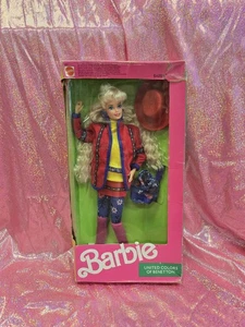 Vintage 1990 United Colors of Benetton Barbie Puppe 9404 Mattel Box beschädigt - Bild 1 von 9