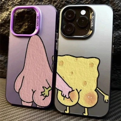 Case For iPhone 16 Pro Max 15 14 13 12 11 X XR XS 7 8 Funny Cartoon Phone Cover - Image 1 of 4