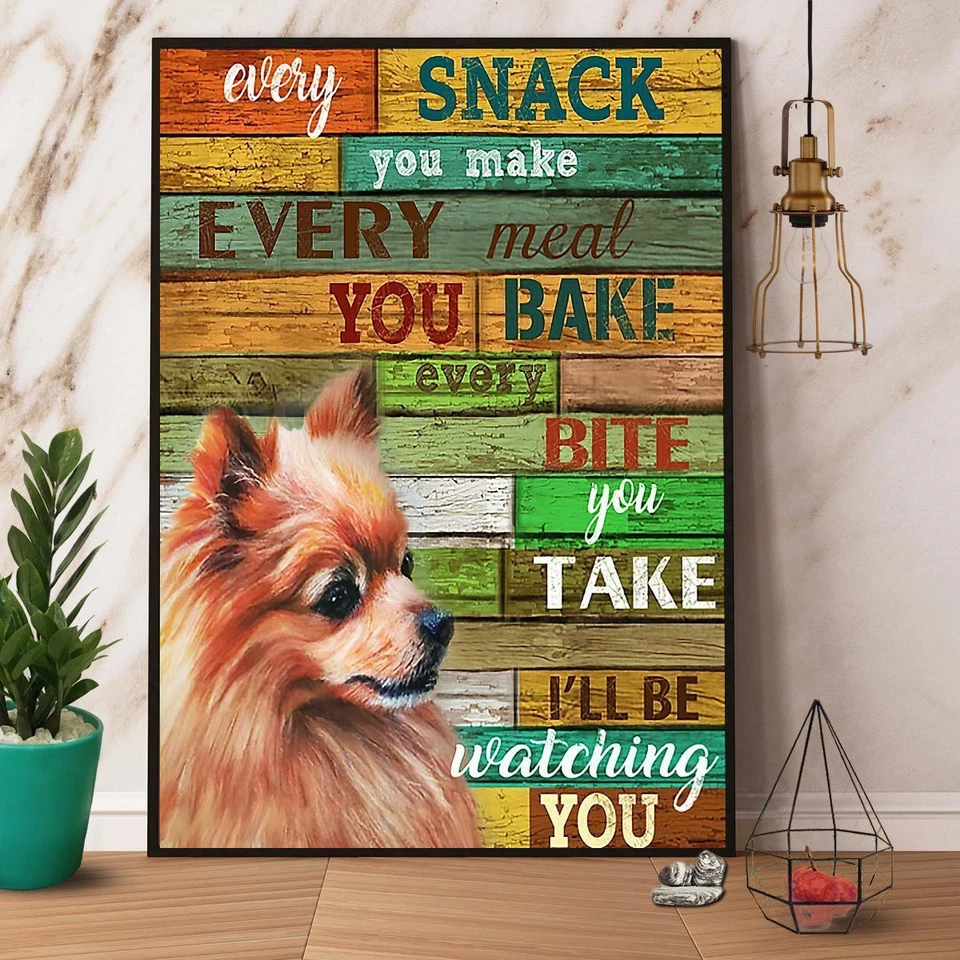 Póster satinado Pomerania cada bocadillo que hagas cada comida te estaré viendo,... Foto 1 de 1