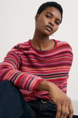 Seasalt Women's Regular Fruity Striped Jumper Ripple Marks Clove Multi - Image 1 of 4