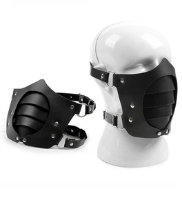 Cosplay Rave Punk Half Face Mask Gothic Role Play for Couples SM Headgear Props - Picture 1 of 10