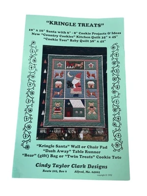 Cindy Taylor Clark Kringle Treats Christmas Quilt Pattern 35x45 - Image 1 of 2