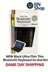 NIB Black Ultra Thin - Bluetooth Keyboard for iPad Mini SAME DAY SHIPPING - Picture 1 of 2