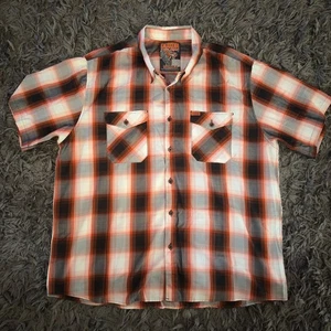Dixxon Flannel Company Throttle Shirt Mens 4X Plaid Bamboo Blend Short Sleeve - Picture 1 of 6