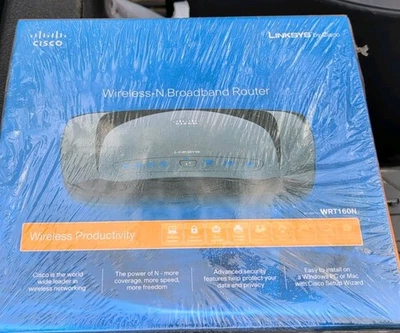 Cisco Linksys WRT160N Wireless-N Broadband Router - Image 1 of 4