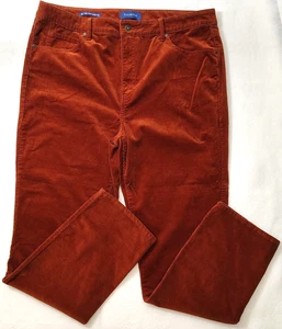 Talbots High Rise Straight Leg Cordhose Jeans Damen 16 rostorange Herbst - Bild 1 von 10