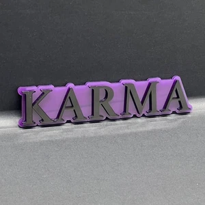 1PC KARMA Emblem – Acrylic Tailgate or Fender Badge for Car, SUV, Truck - Bild 1 von 7