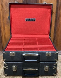 2 x 36 COUNT ARRINGTON CUSTOM CASSETTE TAPE STORAGE HEAVY DUTY TRAVEL HARD CASE - Imagen 1 de 11