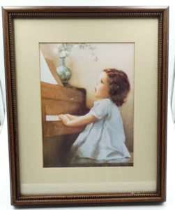 Lección de piano con estampado enmarcado vintage - Imagen 1 de 3