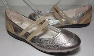 Calvin Klein Size 5.5 M ROSELLA Bronze Metallic Flats New Women's Shoes - Picture 1 of 12