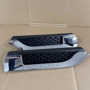 Genuine Jaguar Pair New JAGUAR F type Chrome Black Wing VENTS Finishers - Picture 1 of 10