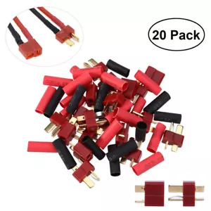 10 pares Ultra T-Plug estilo Deans macho hembra con encogimiento de 20 piezas - Imagen 1 de 9
